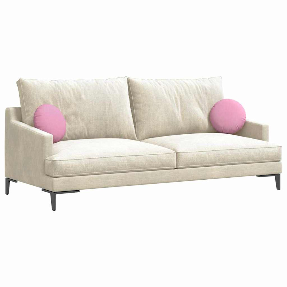 Produktbild för Sittkuddar 2 pcs Rosa Ø30 x 13 cm tyg