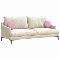 Produktbild för Sittkuddar 2 pcs Rosa Ø30 x 13 cm tyg