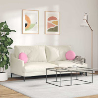 Produktbild för Sittkuddar 2 pcs Rosa Ø30 x 13 cm tyg
