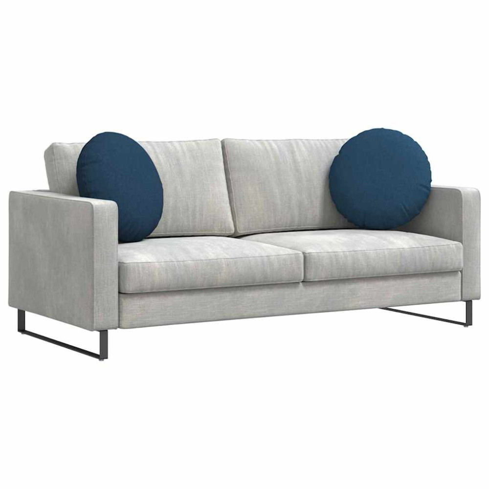Produktbild för Sittkuddar 2 pcs Blå Ø50 x 19 cm tyg