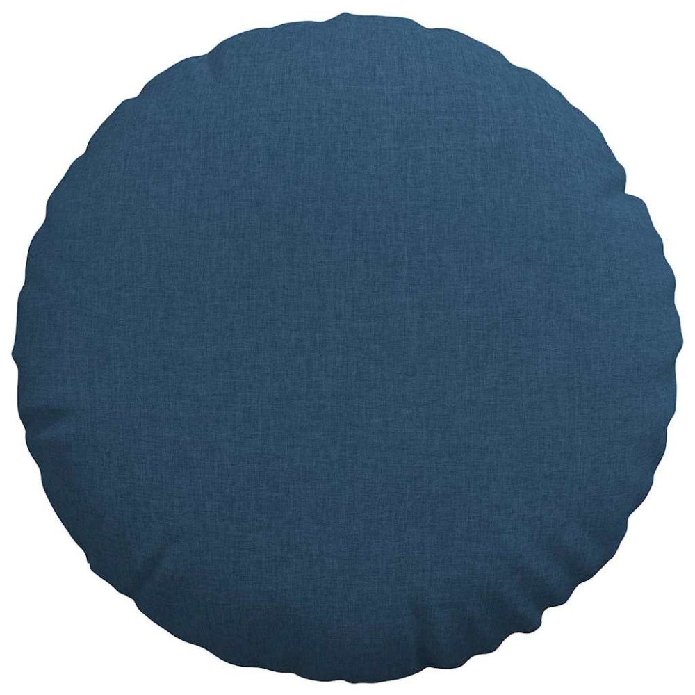 Produktbild för Sittkuddar 2 pcs Blå Ø50 x 19 cm tyg