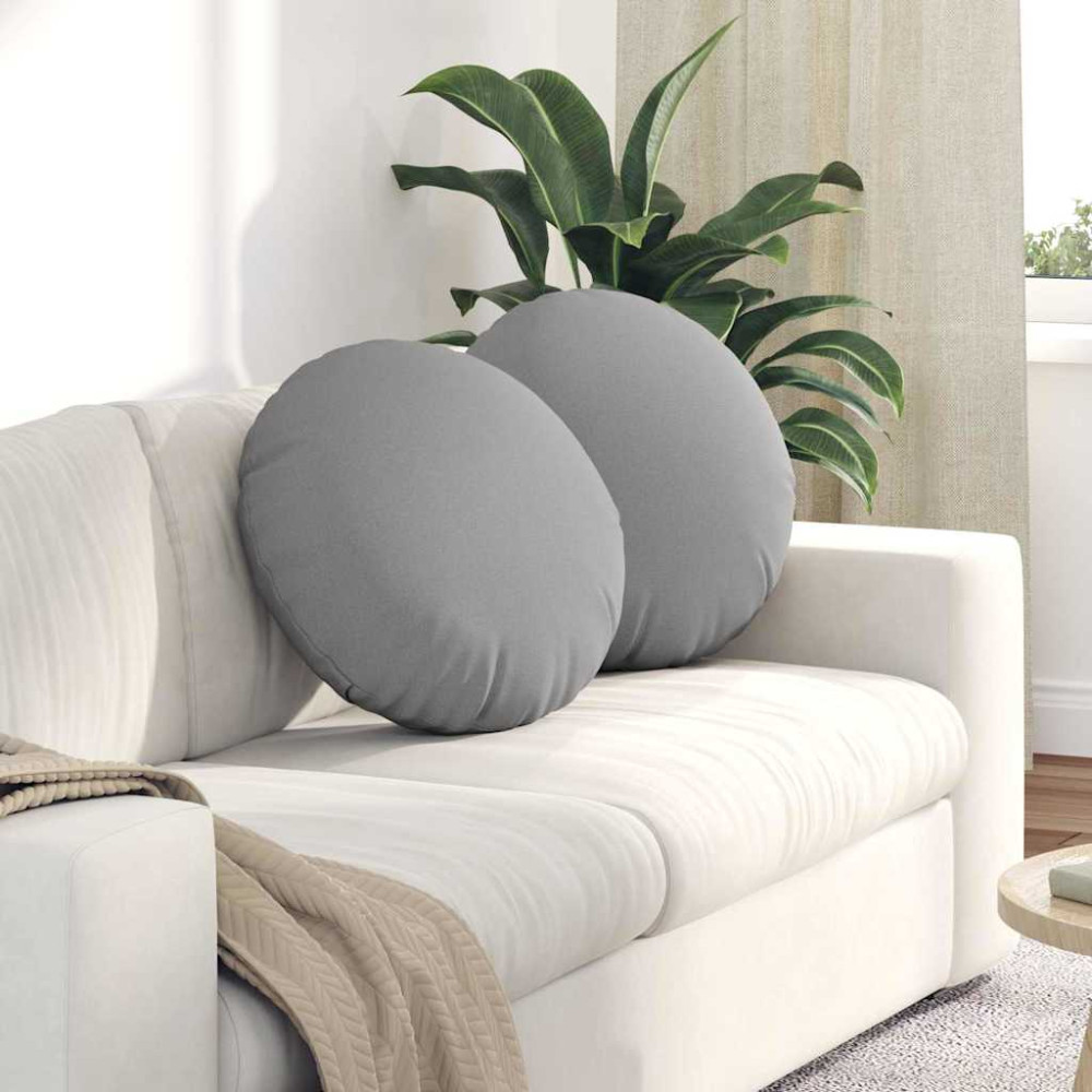 Produktbild för Sittkuddar 2 pcs Moln Grå Ø50 x 19 cm tyg
