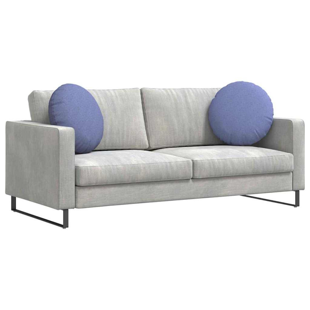 Produktbild för Sittkuddar 2 pcs Jeansblå Ø50 x 19 cm tyg