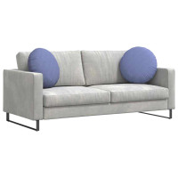 Produktbild för Sittkuddar 2 pcs Jeansblå Ø50 x 19 cm tyg
