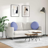 Produktbild för Sittkuddar 2 pcs Jeansblå Ø50 x 19 cm tyg