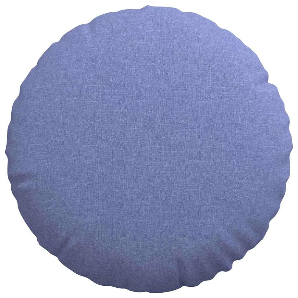 Produktbild för Sittkuddar 2 pcs Jeansblå Ø50 x 19 cm tyg