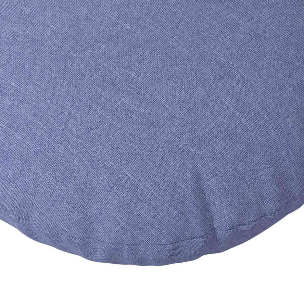Produktbild för Sittkuddar 2 pcs Jeansblå Ø50 x 19 cm tyg