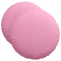 Produktbild för Sittkuddar 2 pcs Rosa Ø50 x 19 cm tyg