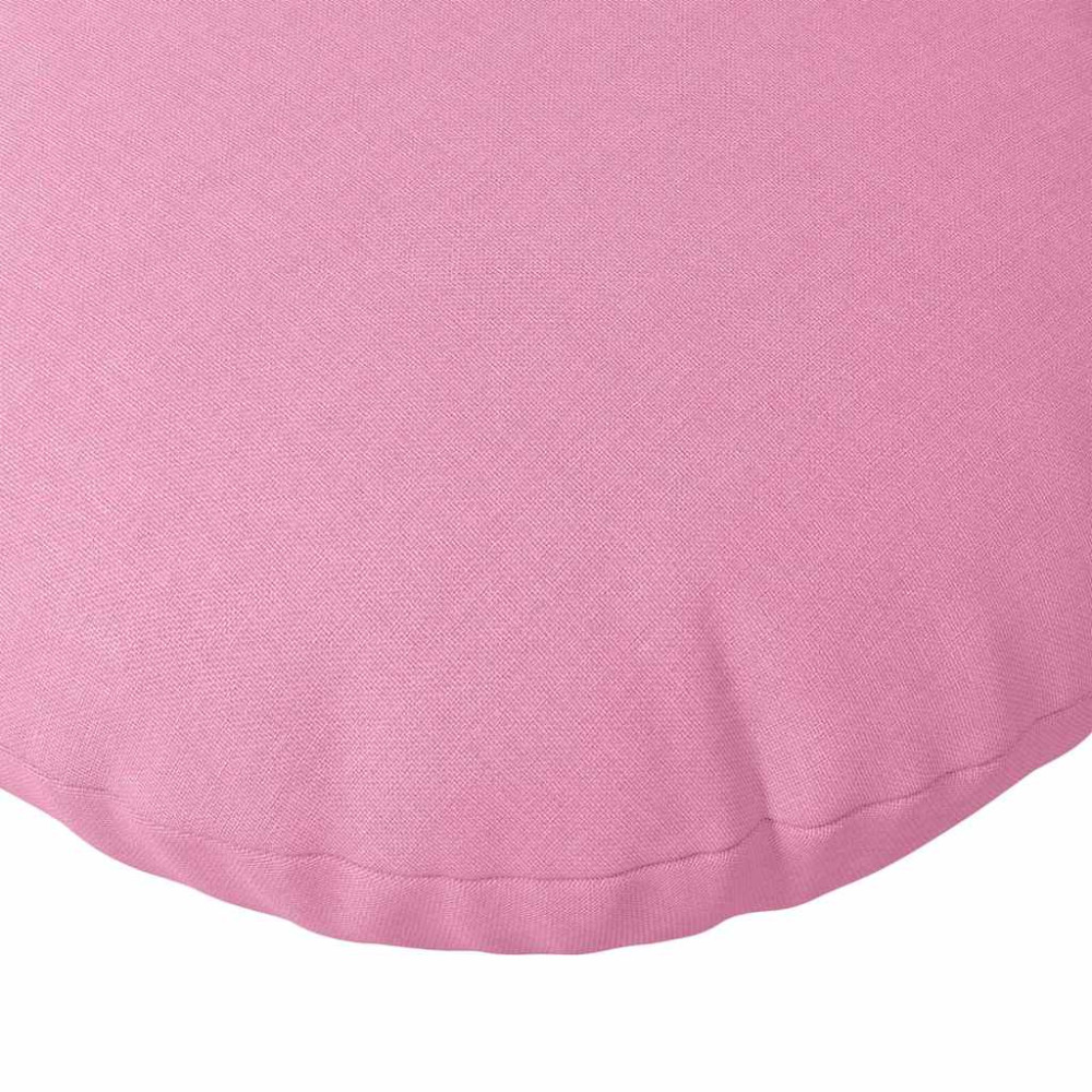 Produktbild för Sittkuddar 2 pcs Rosa Ø50 x 19 cm tyg
