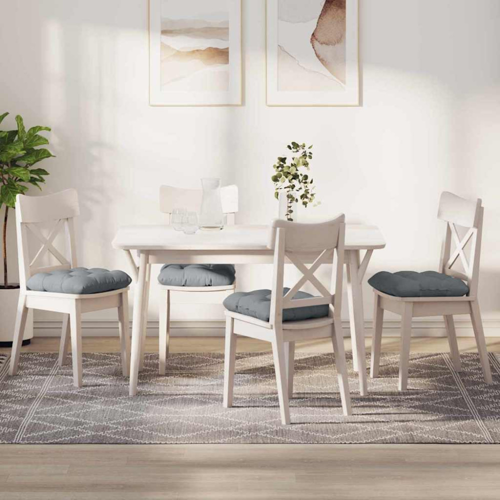 Produktbild för Sittkuddar 4 pcs Ljusgrå 45 x 45 x 12 cm tyg