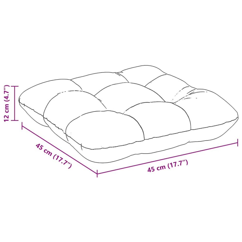 Produktbild för Sittkuddar 4 pcs Ljusgrå 45 x 45 x 12 cm tyg