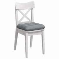 Produktbild för Sittkuddar 4 pcs Ljusgrå 45 x 45 x 12 cm tyg