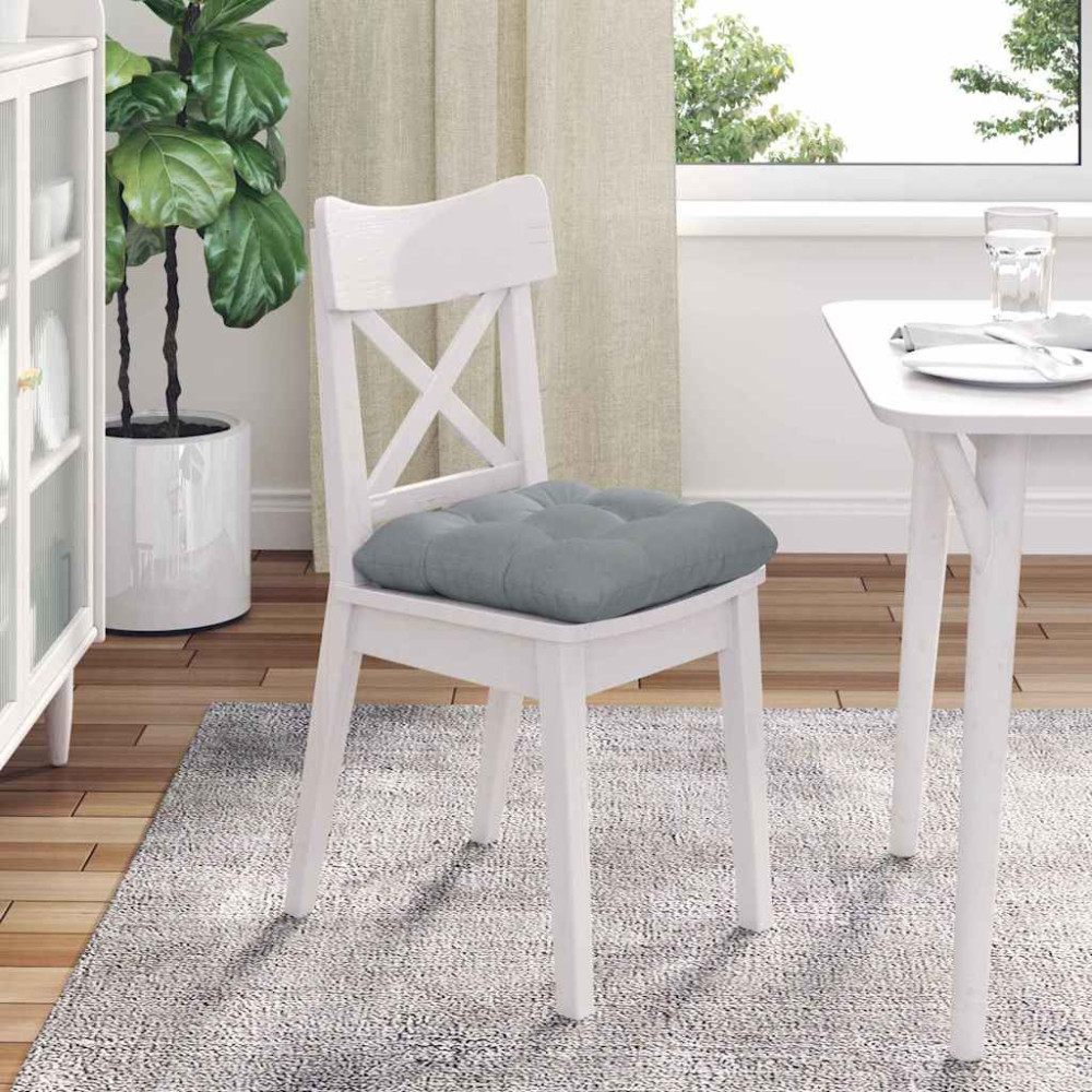 Produktbild för Sittkuddar 4 pcs Ljusgrå 45 x 45 x 12 cm tyg