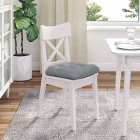 Produktbild för Sittkuddar 4 pcs Ljusgrå 45 x 45 x 12 cm tyg