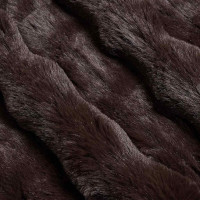 Produktbild för Halkfri filt i konstgjord kaninfäll Olite 4 pcs Kamel Polyester
