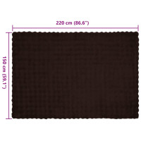 Produktbild för Halkfri filt i konstgjord kaninfäll Olite 4 pcs Kamel Polyester