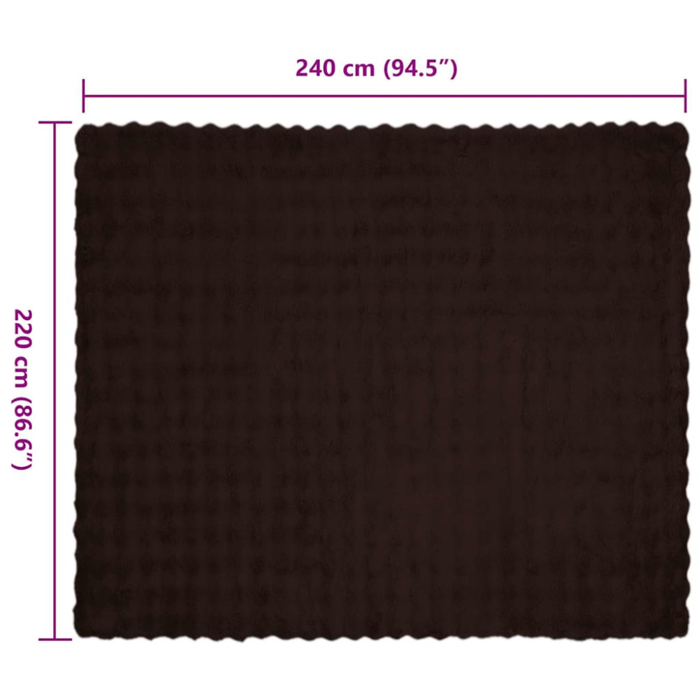 Produktbild för Halkfri filt i konstgjord kaninfäll Olite 4 pcs Kamel Polyester