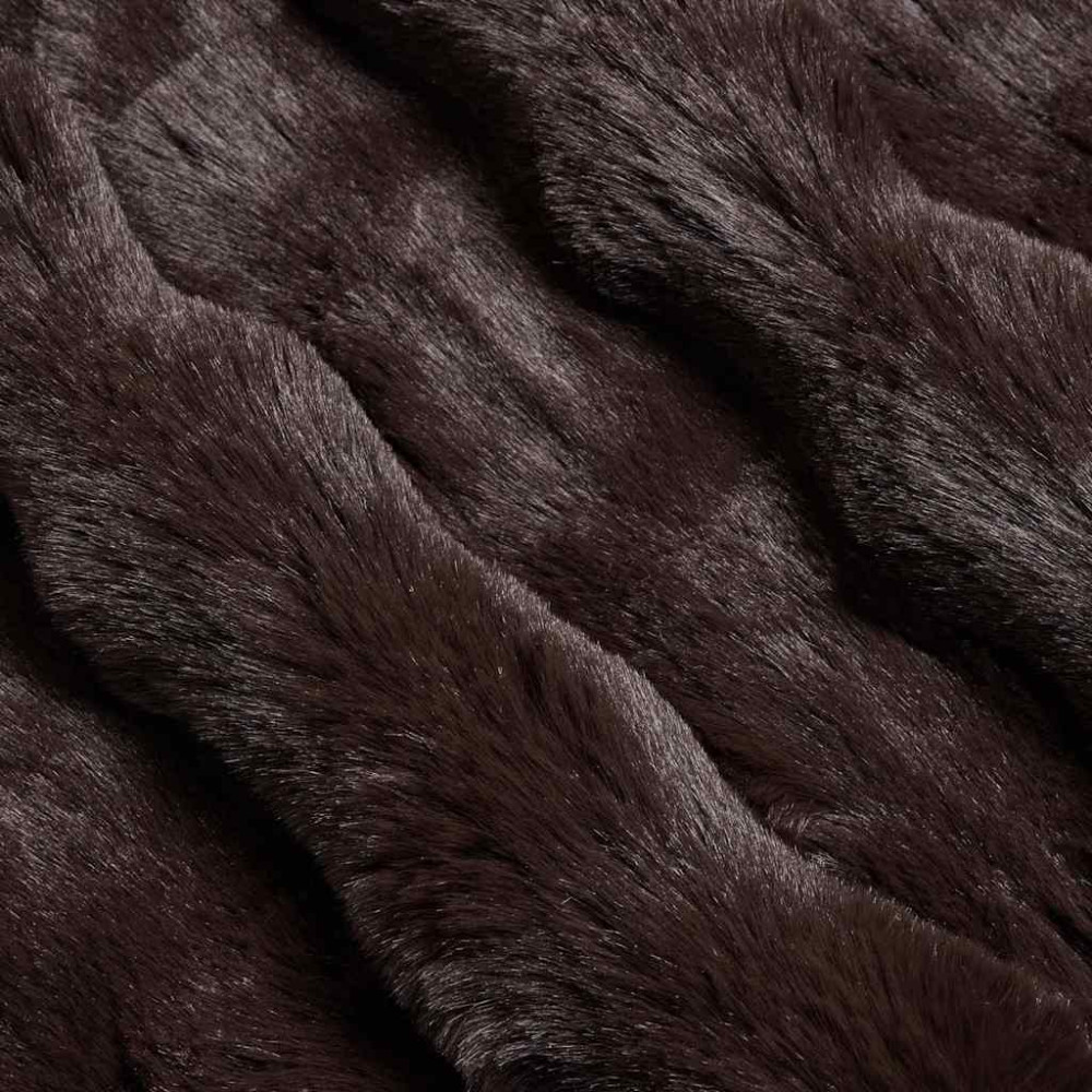 Produktbild för Halkfri filt i konstgjord kaninfäll Olite 4 pcs Kamel Polyester