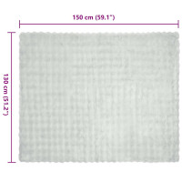 Produktbild för Halkfri filt i konstgjord kaninfäll Olite 4 pcs Grå Polyester