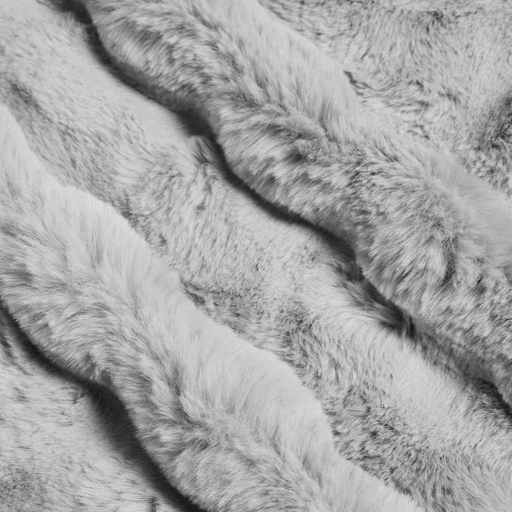 Produktbild för Halkfri filt i konstgjord kaninfäll Olite 4 pcs Grå Polyester