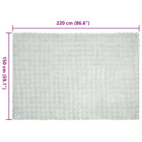 Produktbild för Halkfri filt i konstgjord kaninfäll Olite 4 pcs Grå Polyester