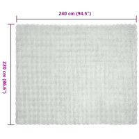 Produktbild för Halkfri filt i konstgjord kaninfäll Olite 4 pcs Grå Polyester