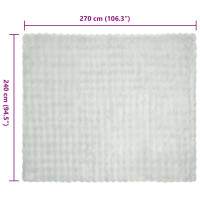 Produktbild för Halkfri filt i konstgjord kaninfäll Olite 4 pcs Grå Polyester