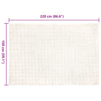 Produktbild för Halkfri filt i konstgjord kaninfäll Olite 4 pcs Vit Polyester