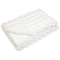 Produktbild för Halkfri filt i konstgjord kaninfäll Olite 4 pcs Vit Polyester