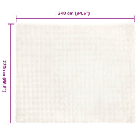 Produktbild för Halkfri filt i konstgjord kaninfäll Olite 4 pcs Vit Polyester