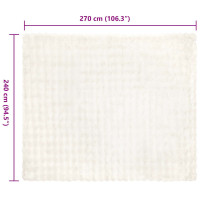 Produktbild för Halkfri filt i konstgjord kaninfäll Olite 4 pcs Vit Polyester