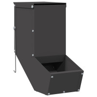 Produktbild för Kaninsmatare Svart 12,5 x 26 x 28,5 cm Kallvalsat Stål
