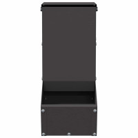Produktbild för Kaninsmatare Svart 12,5 x 26 x 28,5 cm Kallvalsat Stål