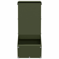 Produktbild för Kaninsmatare Olivgrön 12,5 x 26 x 28,5 cm Kallvalsat Stål