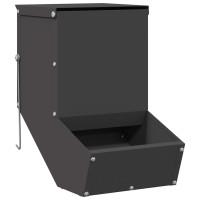 Produktbild för Kaninsmatare Svart 17,5 x 26 x 28,5 cm Kallvalsat Stål