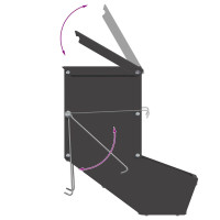 Produktbild för Kaninsmatare Svart 17,5 x 26 x 28,5 cm Kallvalsat Stål