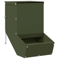 Produktbild för Kaninsmatare Olivgrön 17,5 x 26 x 28,5 cm Kallvalsat Stål