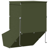 Produktbild för Kaninsmatare Olivgrön 17,5 x 26 x 28,5 cm Kallvalsat Stål