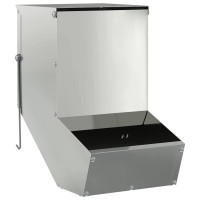 Produktbild för Kaninsmatare Silver 17,5 x 26 x 28,5 cm Galvaniserat Stål