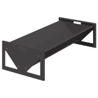 Produktbild för Fodertrog för boskap Svart 108 x 50 x 28 cm Kallvalsat Stål
