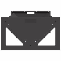 Produktbild för Fodertrog för boskap Svart 108 x 50 x 28 cm Kallvalsat Stål