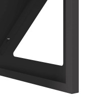 Produktbild för Fodertrog för boskap Svart 108 x 50 x 28 cm Kallvalsat Stål