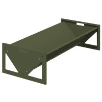 Produktbild för Fodertrog för boskap Olivgrön 108 x 50 x 28 cm Kallvalsat Stål