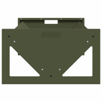 Produktbild för Fodertrog för boskap Olivgrön 108 x 50 x 28 cm Kallvalsat Stål