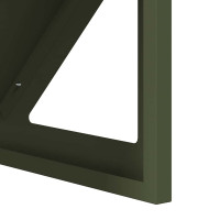 Produktbild för Fodertrog för boskap Olivgrön 108 x 50 x 28 cm Kallvalsat Stål