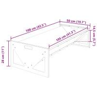 Produktbild för Fodertrog för boskap Silver 108 x 50 x 28 cm Galvaniserat Stål