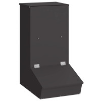 Produktbild för Gris Matare Svart 55 x 38 x 76 cm Kallvalsat Stål