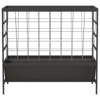 Produktbild för Lantbruks Foderautomat Svart 100 x 60 x 90 cm Kallvalsat Stål