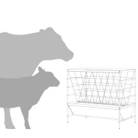 Produktbild för Lantbruks Foderautomat Svart 100 x 60 x 90 cm Kallvalsat Stål