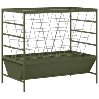 Produktbild för Lantbruks Foderautomat Olivgrön 100 x 60 x 90 cm